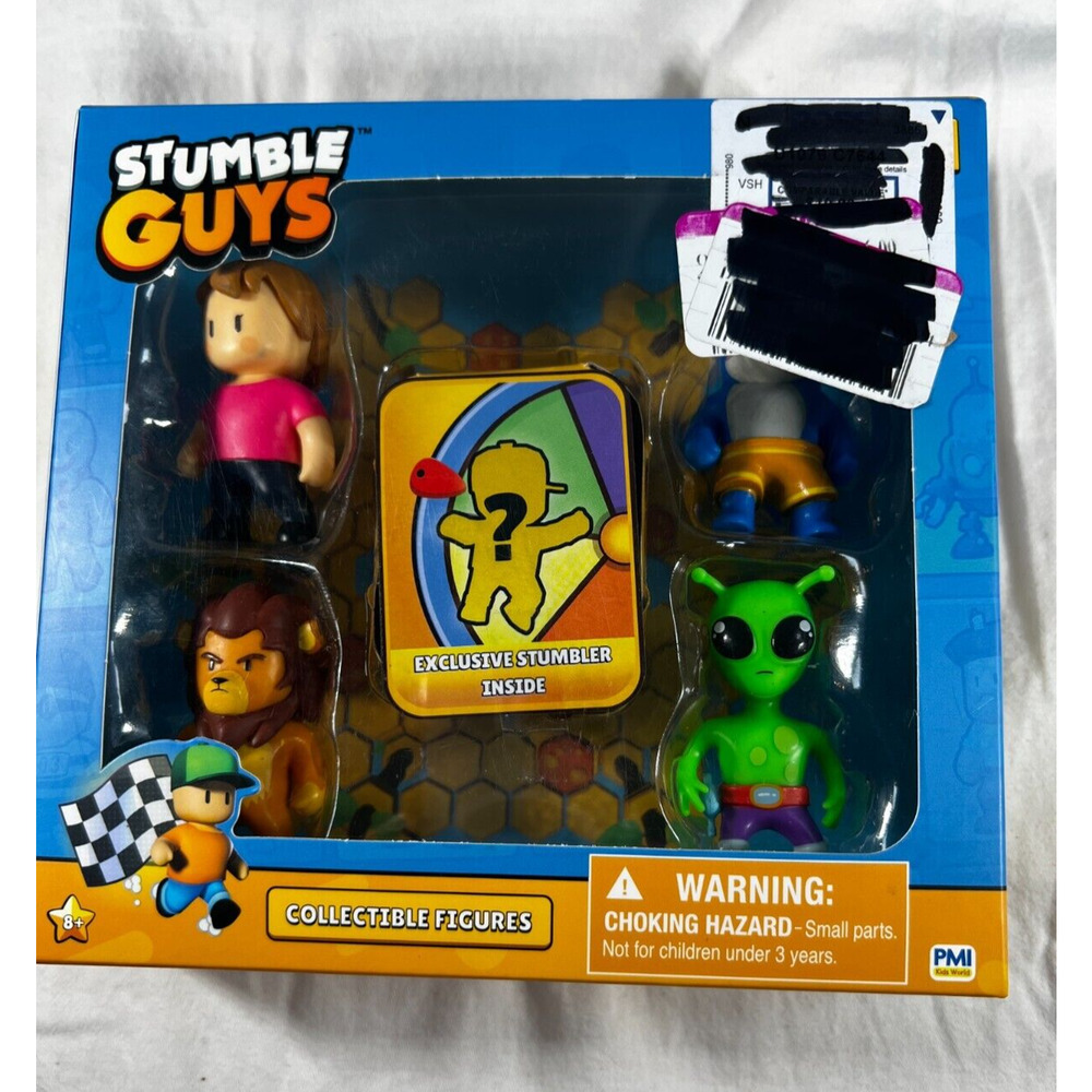 Stumble Guys Set 5 Action Figures Mystery Stumbler Leonidas Alien Megalodon Ms.
